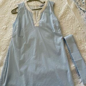 Southern Tide Seersucker Dress with Tie - Size 12